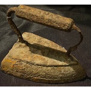 Antique Cast Iron Sad Iron - Heavy Wear